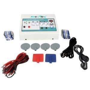 PHYSIOTREX® Physiotherapy Equipment Physio Solutions White Electro Modality PhysioTherapy Equipments Combination 2 In 1 TENS MS Timer with 1 Year... - Physiotrex Clinical Equipment