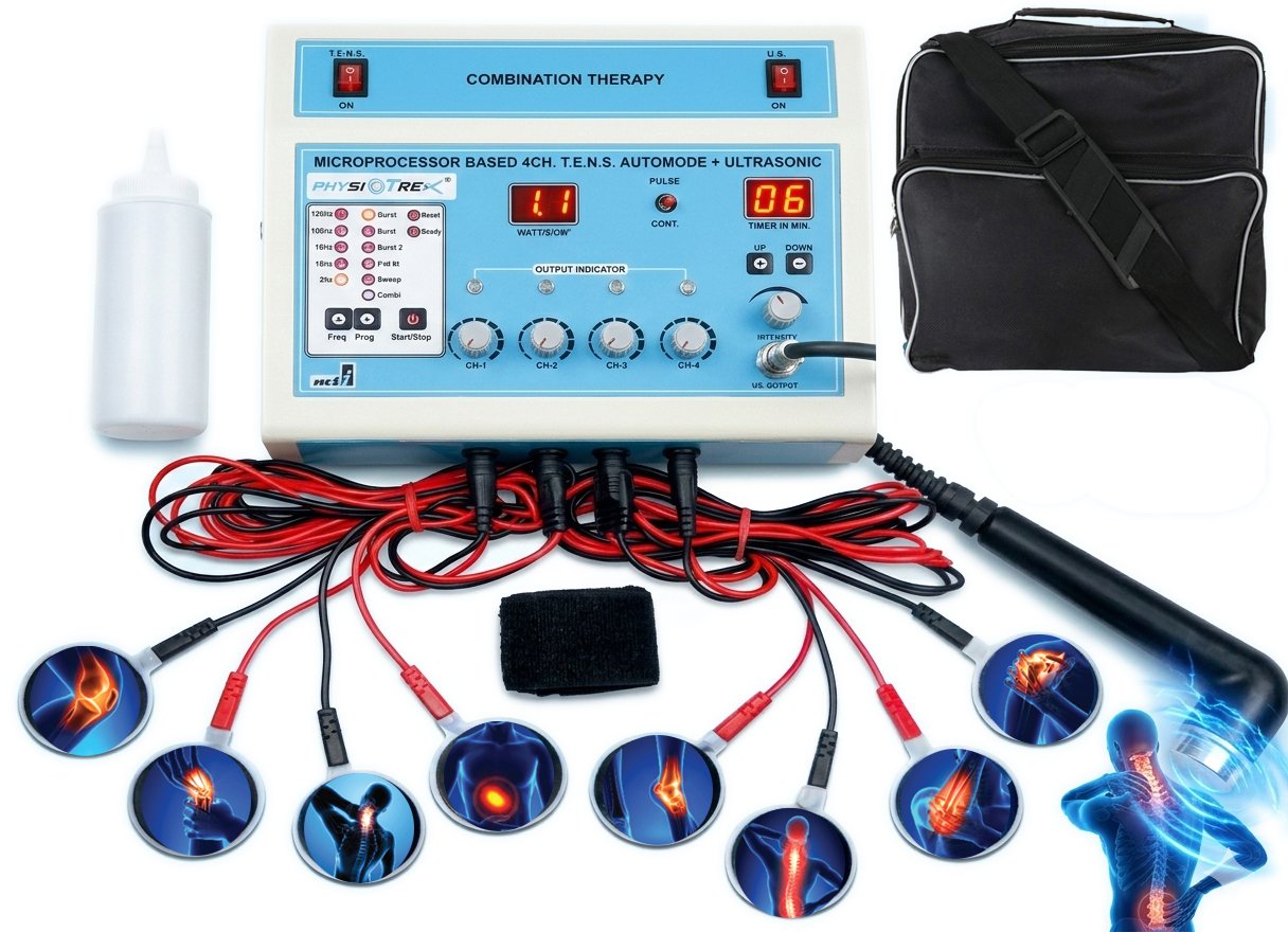 PHYSIOTREX 4 Channel TENS with Ultrasound Physiotherapy Machine