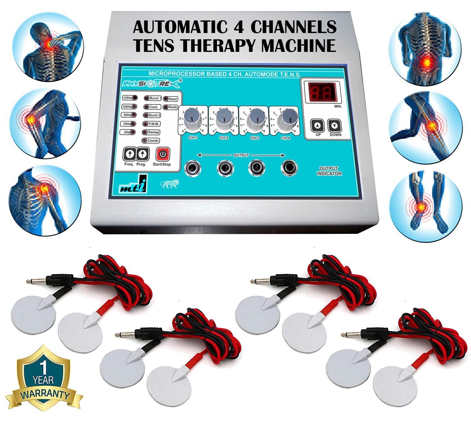 PHYSIOTREX TENS Machine For Physiotherapy 4 Channel - Physiotrex Equipment