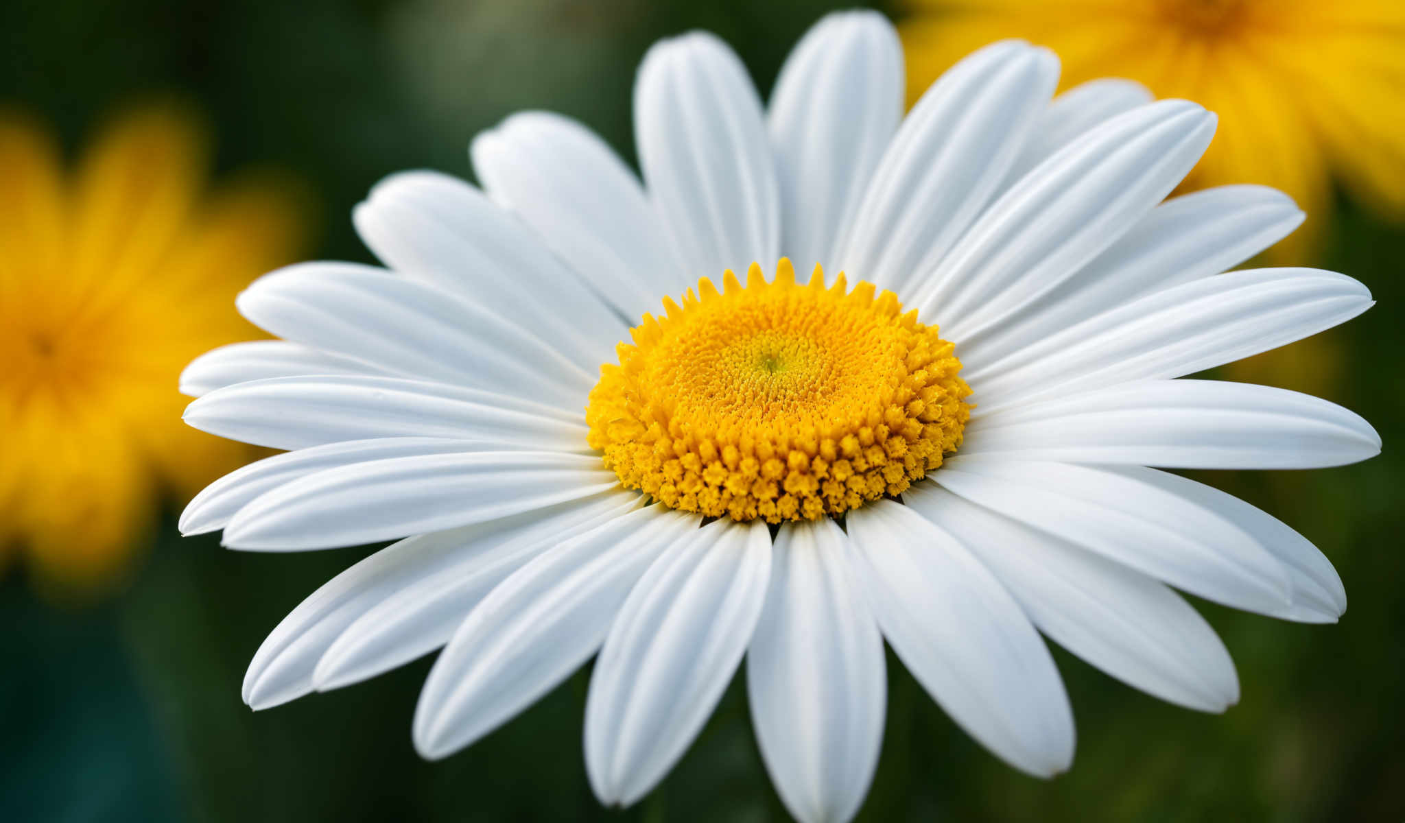 A white daisy flower with a yellow center.