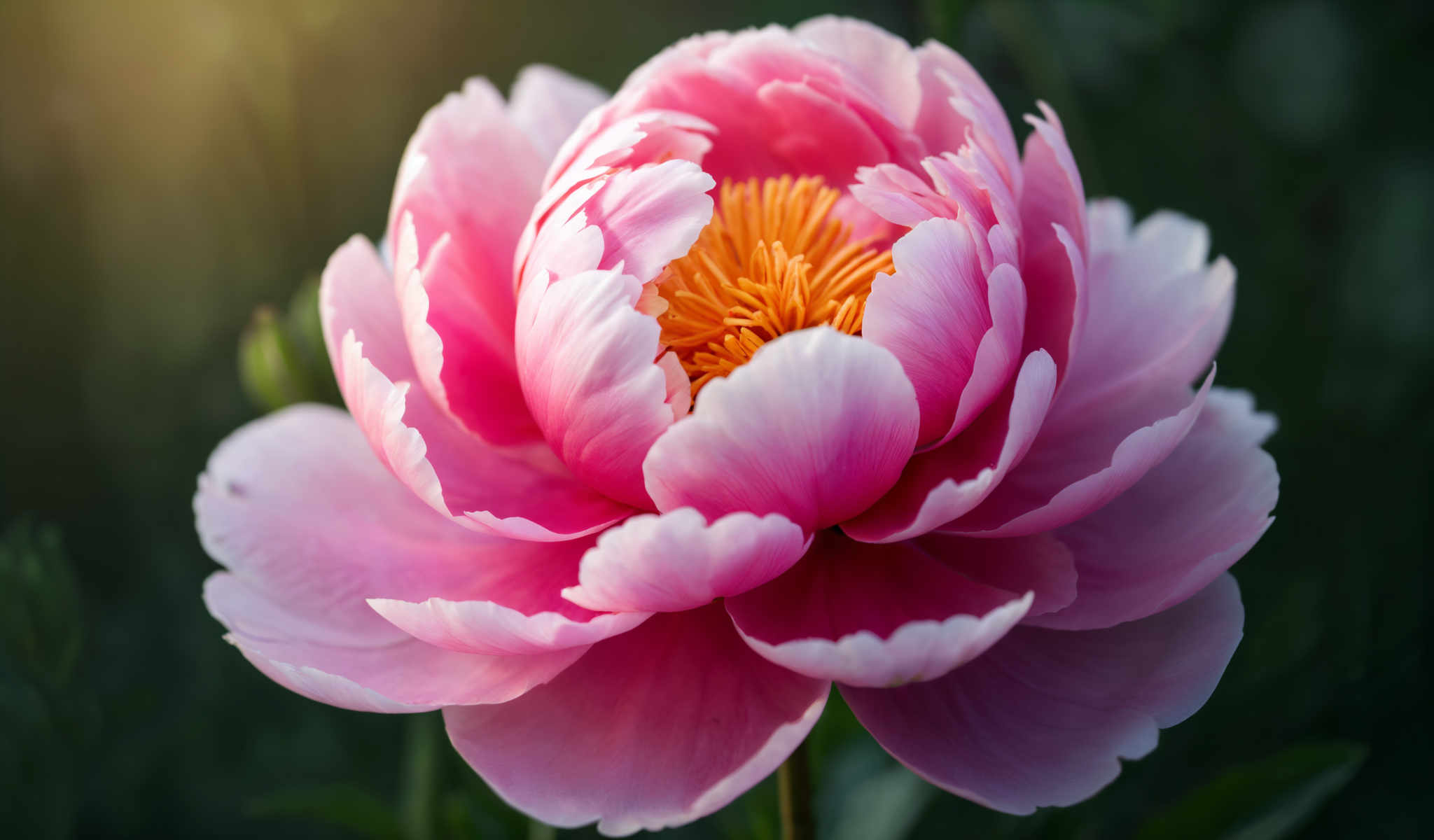 A beautiful pink flower with a yellow center.