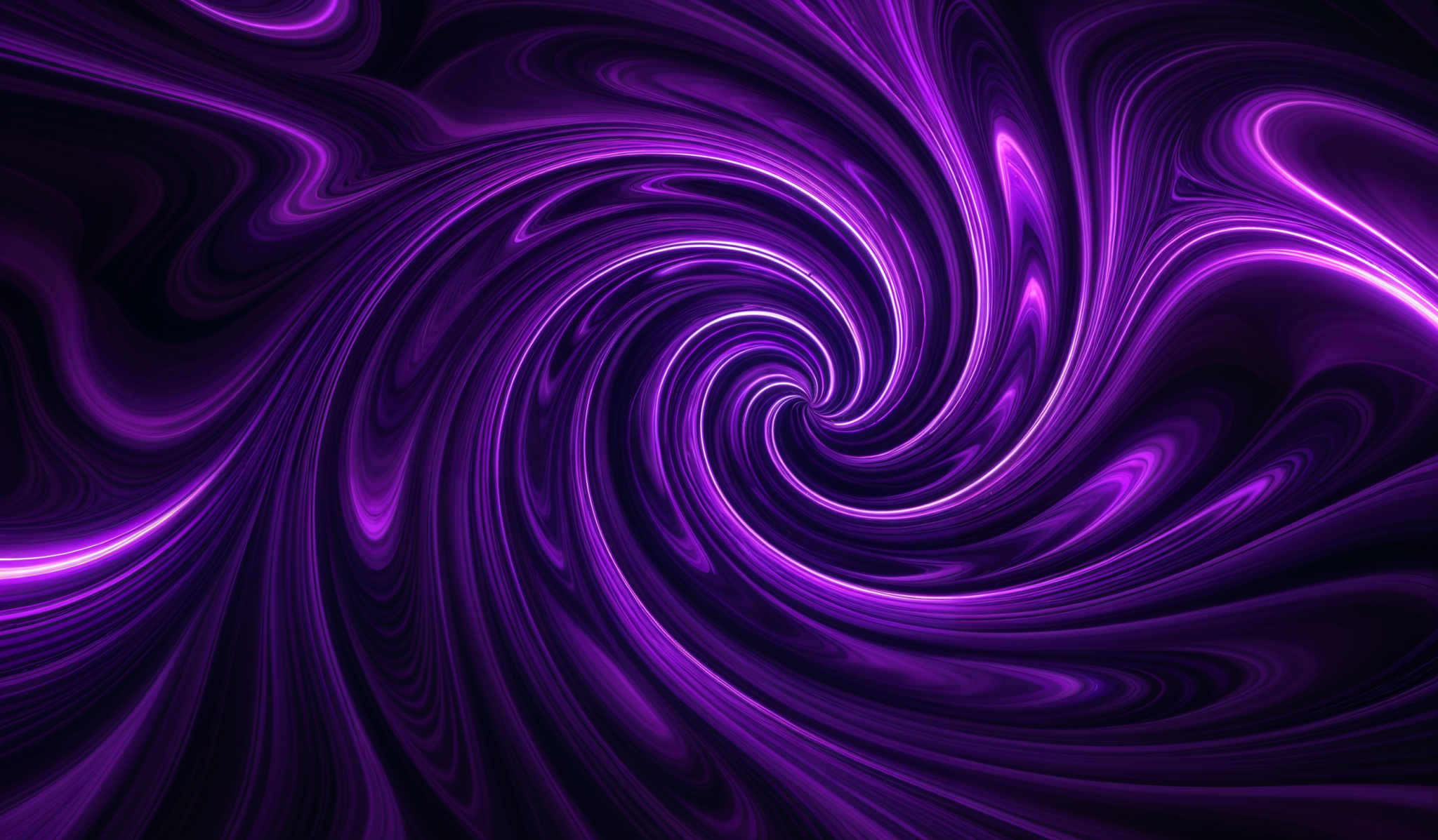 The image showcases a vibrant swirl of colors predominantly in shades of purple and black. The swirl is reminiscent of a vortex or whirlpool, spiraling inwards with a smooth gradient transitioning from dark to light. The intricate patterns and flow of the swirl give it a dynamic and mesmerizing appearance.