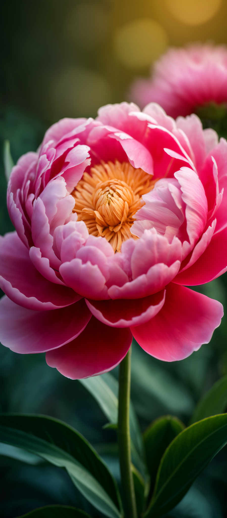 A beautiful pink flower with a yellow center.