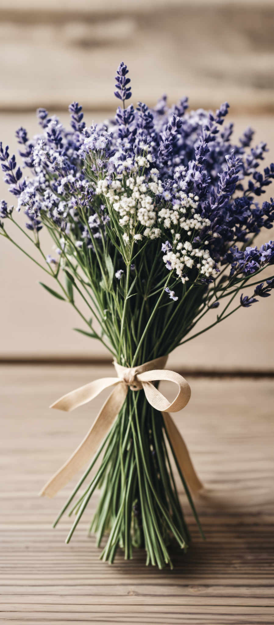 A bouquet of purple flowers with white flowers in the center.