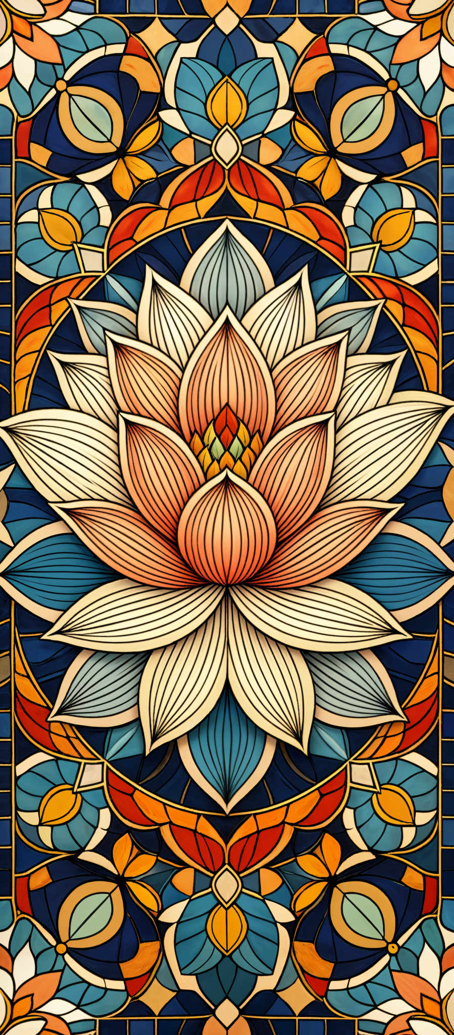 A colorful illustration of a flower with a yellow center.