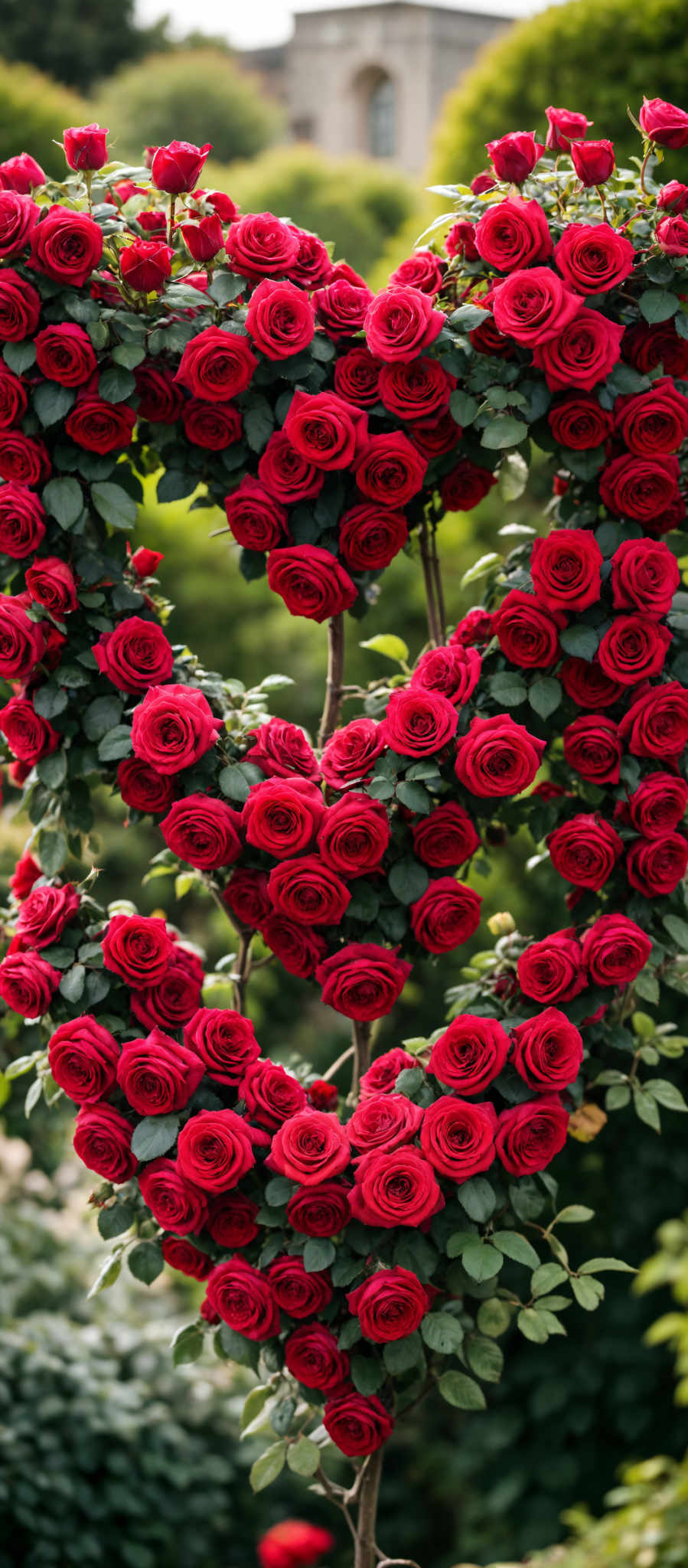 A beautiful bouquet of red roses.