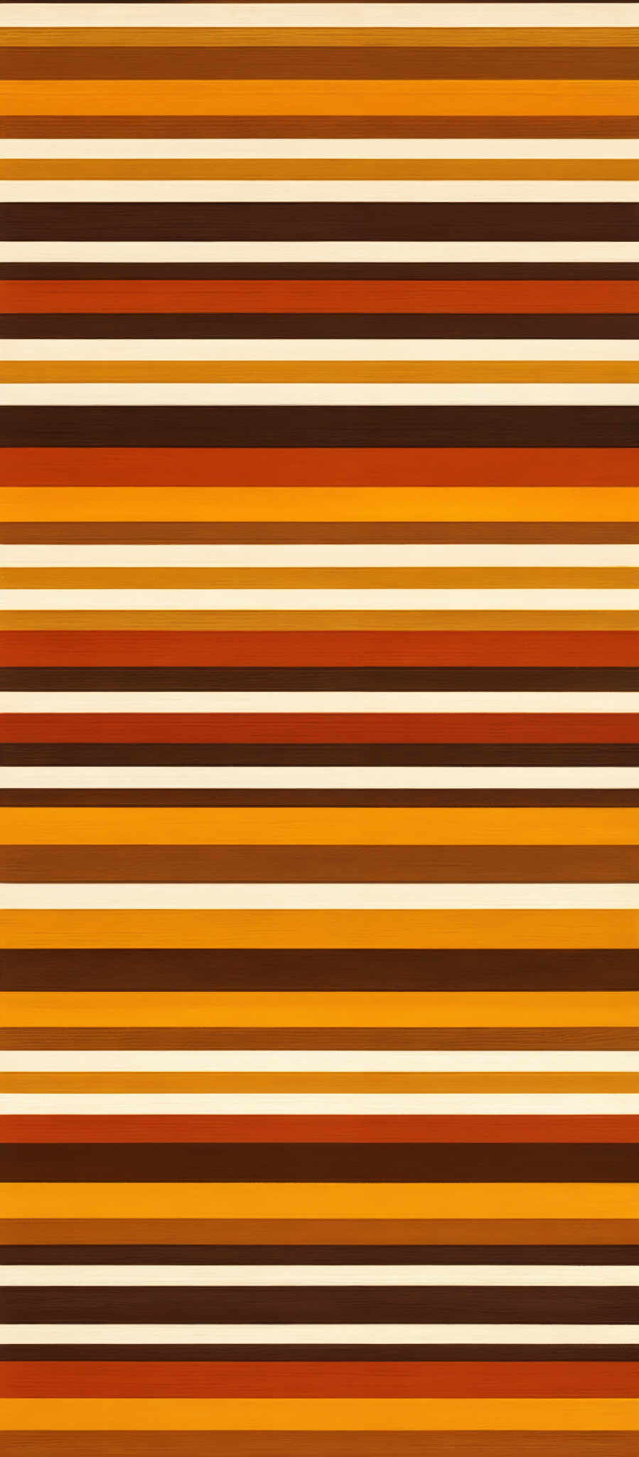 The image showcases a series of horizontal stripes in varying shades of orange, yellow, brown, and white. The stripes are uniformly spaced and alternate between the mentioned colors. The overall pattern gives a warm and vibrant feel, reminiscent of autumn or fall colors.