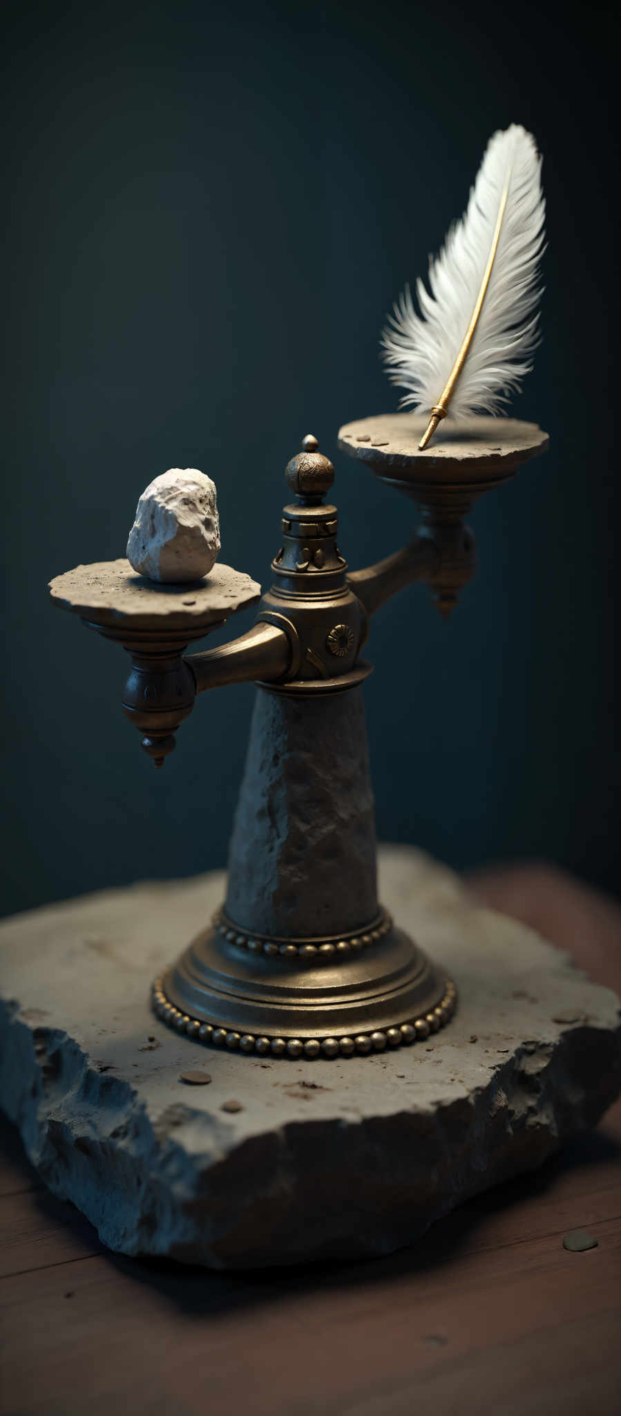 A decorative sculpture of a fountain with two bowls on top.