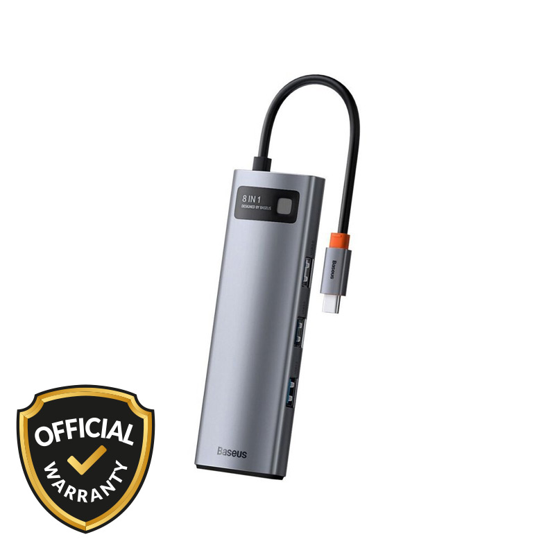 Baseus USB-C Metal Gleam Series 8-in-1 Multifunctional Hub (WKWG050113)