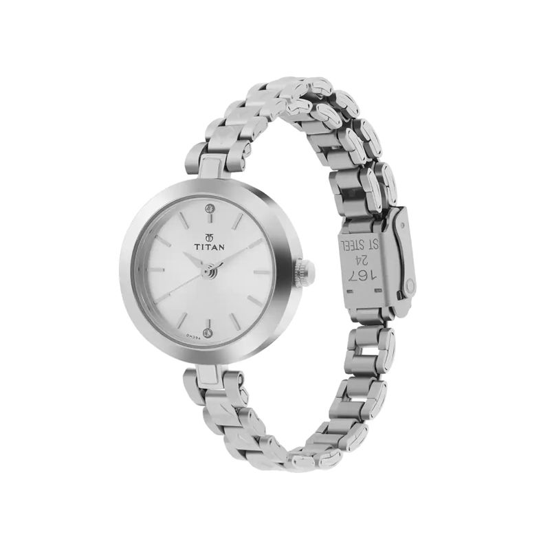 Titan 2598SM01 Stainless Steel Strap Analog Women’s Watch