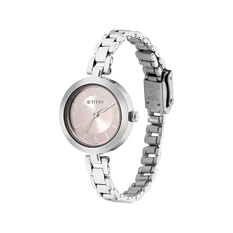 Titan 2598SM06 Lagan Pink Dial Metal Strap Women’s Watch