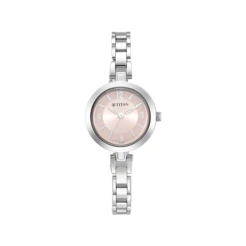 Titan 2598SM06 Lagan Pink Dial Metal Strap Women’s Watch