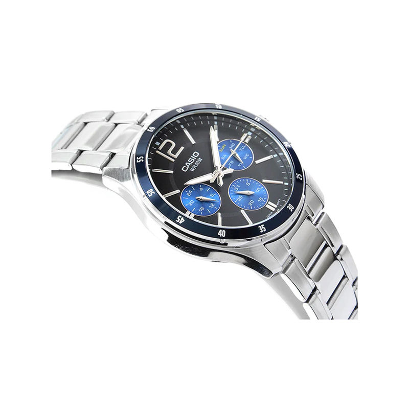 Casio MTP-1374D-2AVDF Enticer Multifunction Stainless Steel Men's Watch