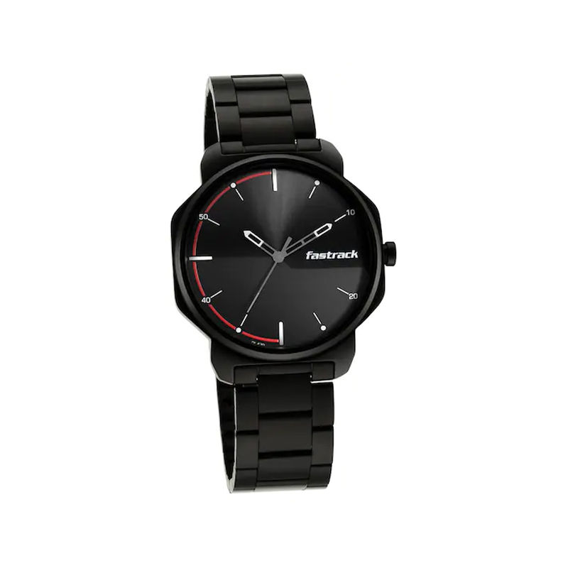 Fastrack 3254NM01 Stunner in Black Dial & Metal Strap Men's Watch