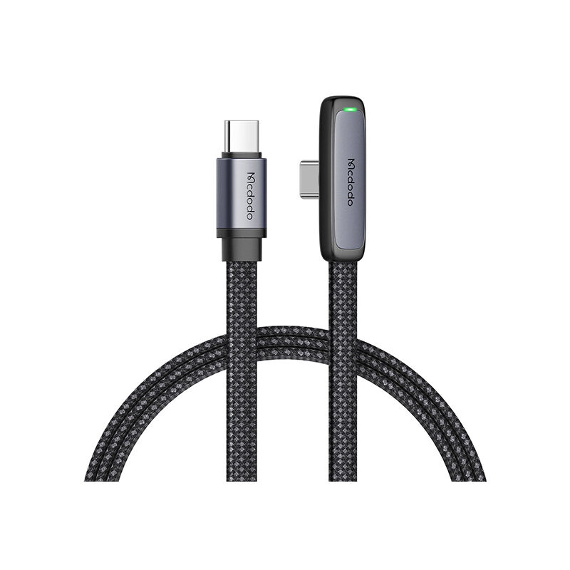 Mcdodo 336 65W 1.2m Type-C to Type-C 90 Degree Data Cable - Black