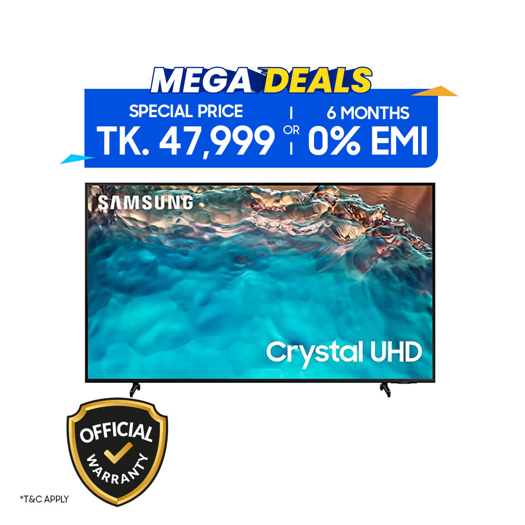 Samsung 43 Inch Crystal 4K UHD HDR Smart TV (43BU8000)