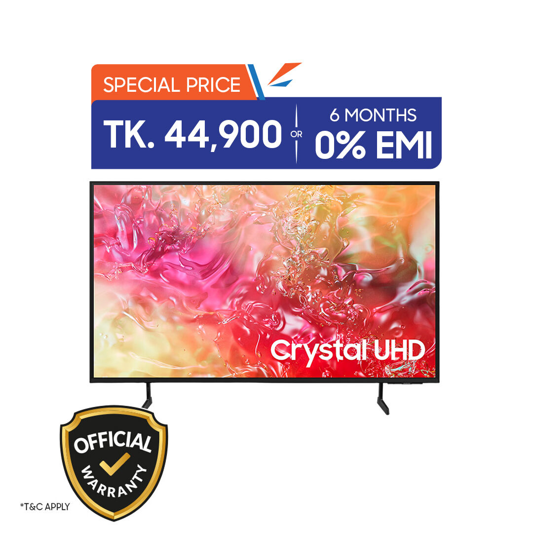 Samsung 43 Inch Crystal UHD 4K Smart TV (43DU7700) (2024)