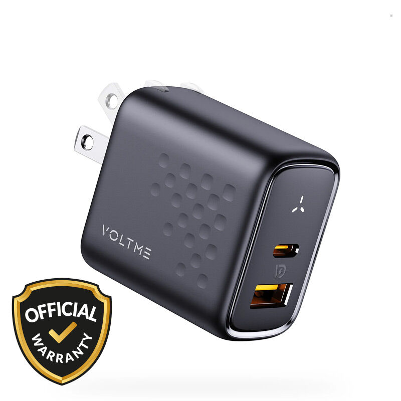 VOLTME Revo 45 Duo 45W 2-in-1 Type-C & USB-A Fast Charging Adapter - Black