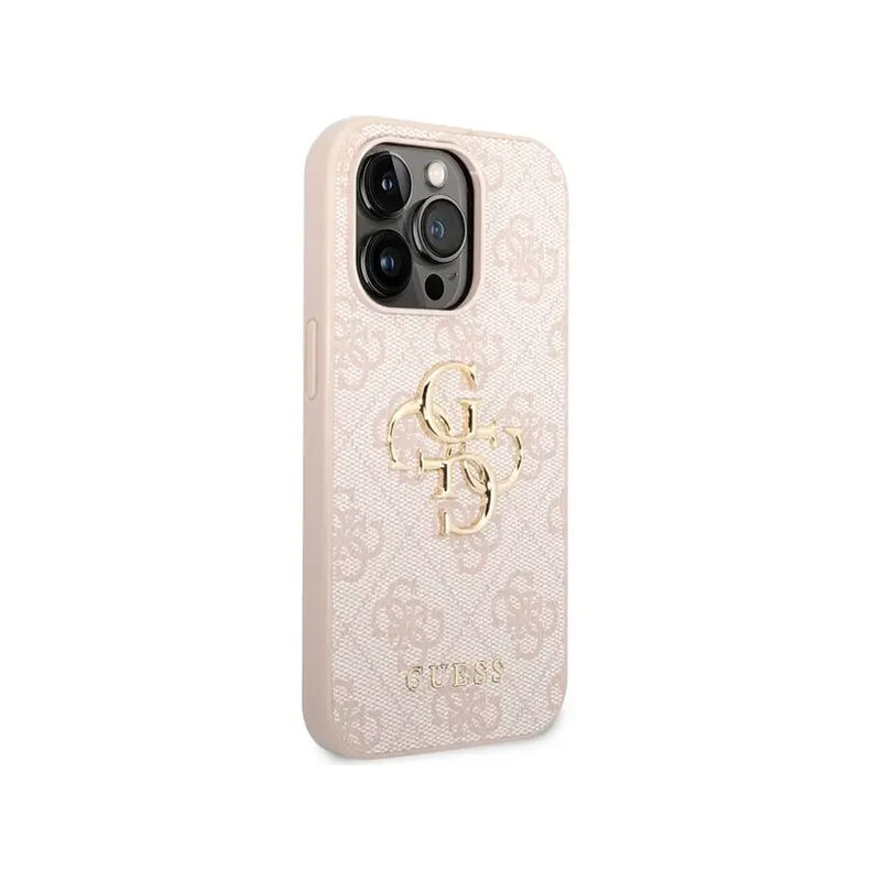 Guess 4G Metal Logo PU Leather Case for iPhone 15 Pro