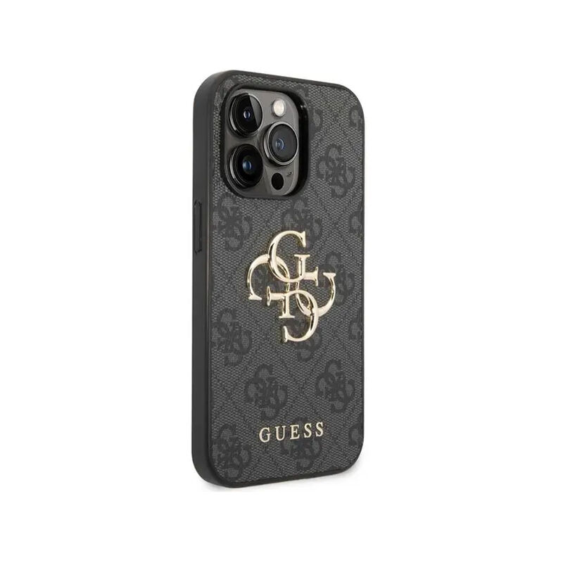 Guess 4G Metal Logo PU Leather Case for iPhone 15 Pro