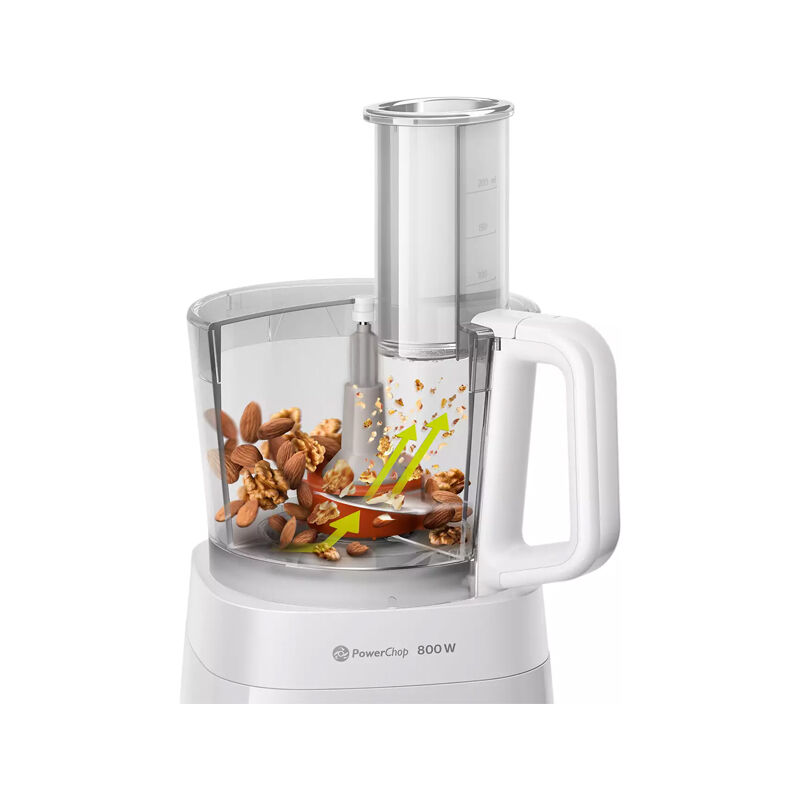 Philips 800W Compact Food Processor (HR7510/00) – White