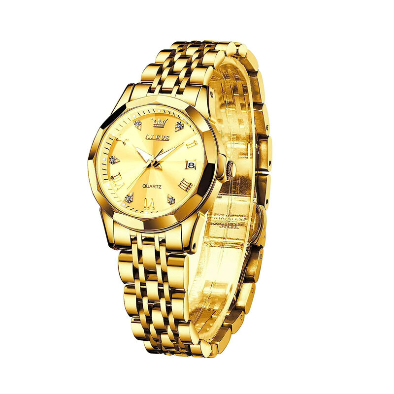 Olevs 9931 Stainless Steel Women’s Watch - Gold