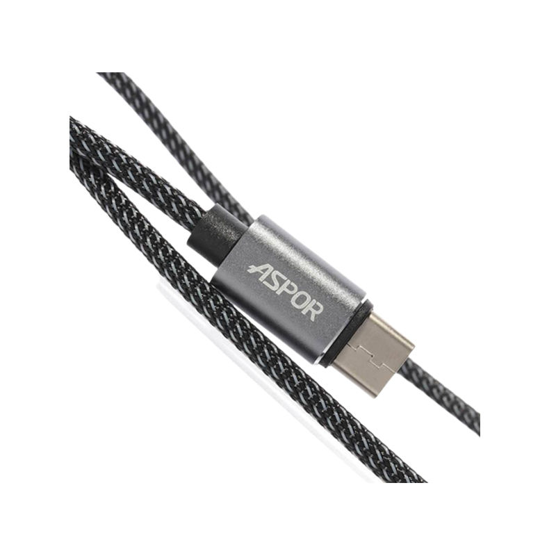 Aspor A133L 2M IPX USB-A To USB-C Quick Charge Data Cable