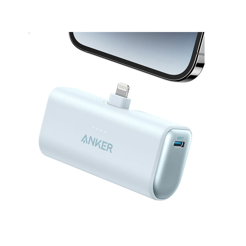 Anker 621 Nano 12W 5000mAh Built-In Lightning Connector Power Bank (A1645) - Blue