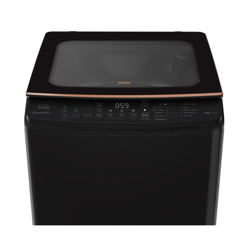 Beko 8KG Auto Top Loading Washing Machine (BOWM-WTL80IH12PB) - Black