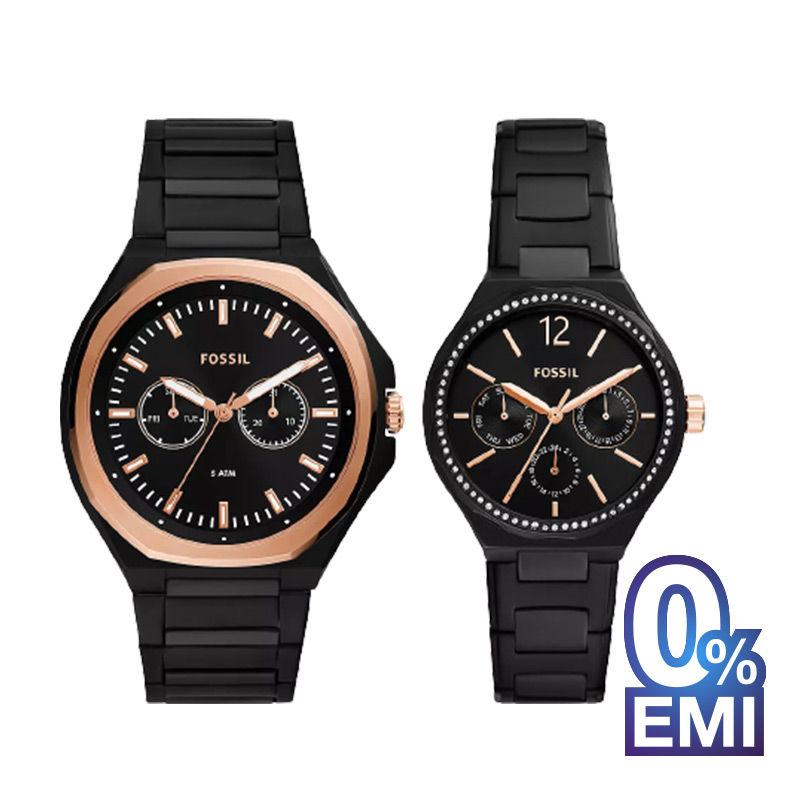 Fossil BQ2645SET Multifunction His and Her Watch Gift Set