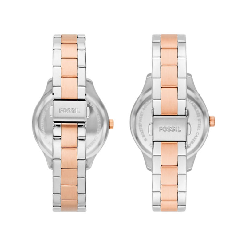 Fossil BQ2736SET Multifunction Two-Tone Stainless Steel His and Hers Watch