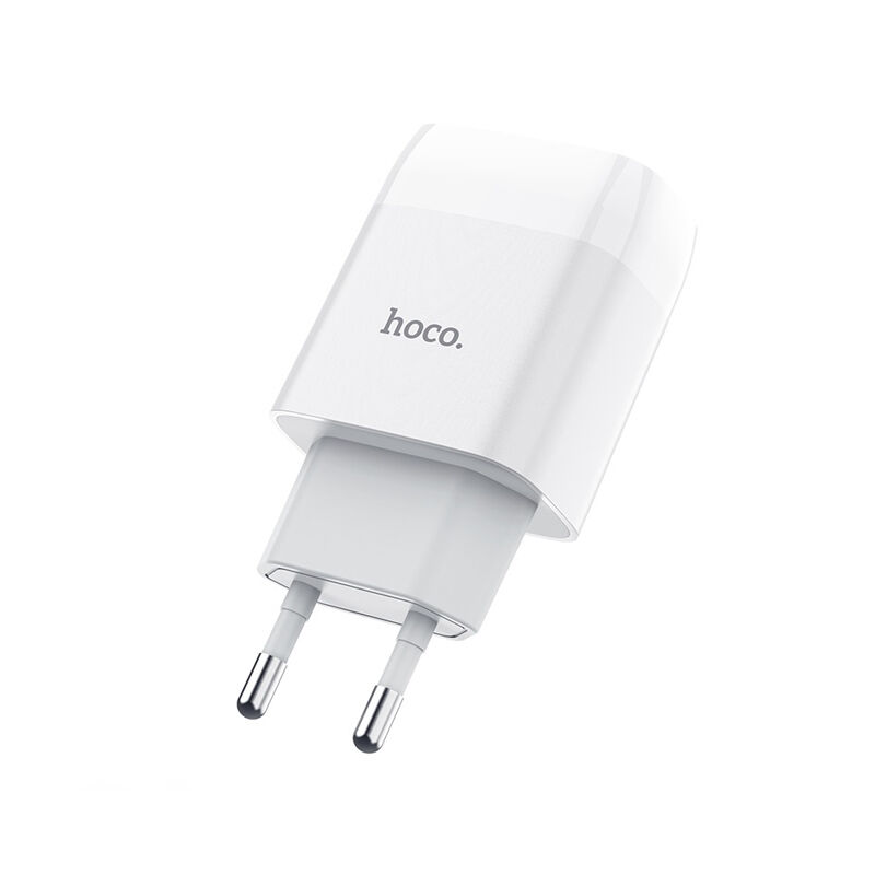 Hoco C72A Glorious Fast Charging Adapter with Lightning Cable - White