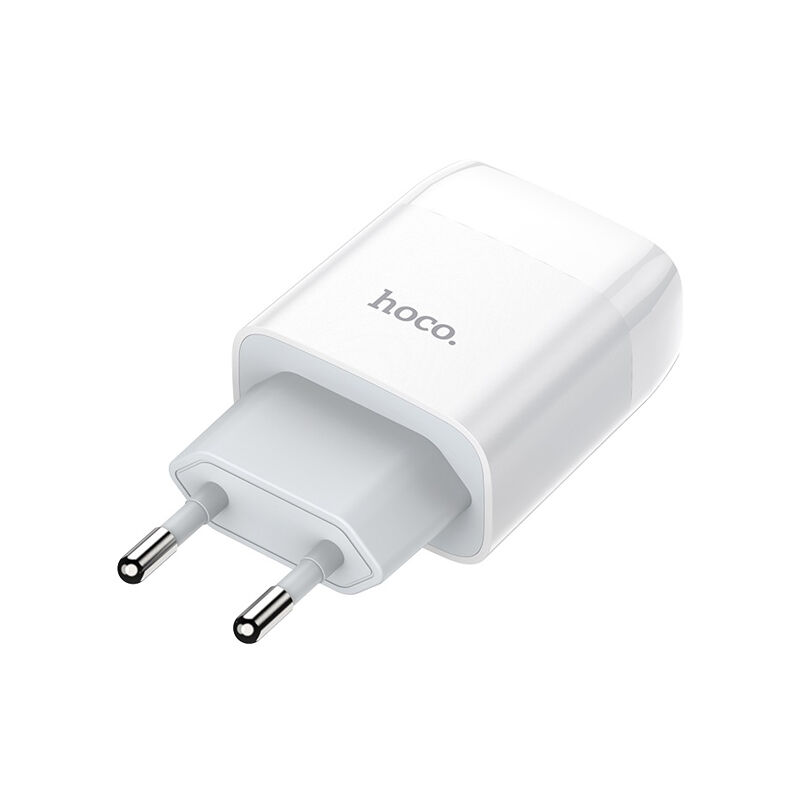 Hoco C72A Glorious Fast Charging Adapter with Lightning Cable - White