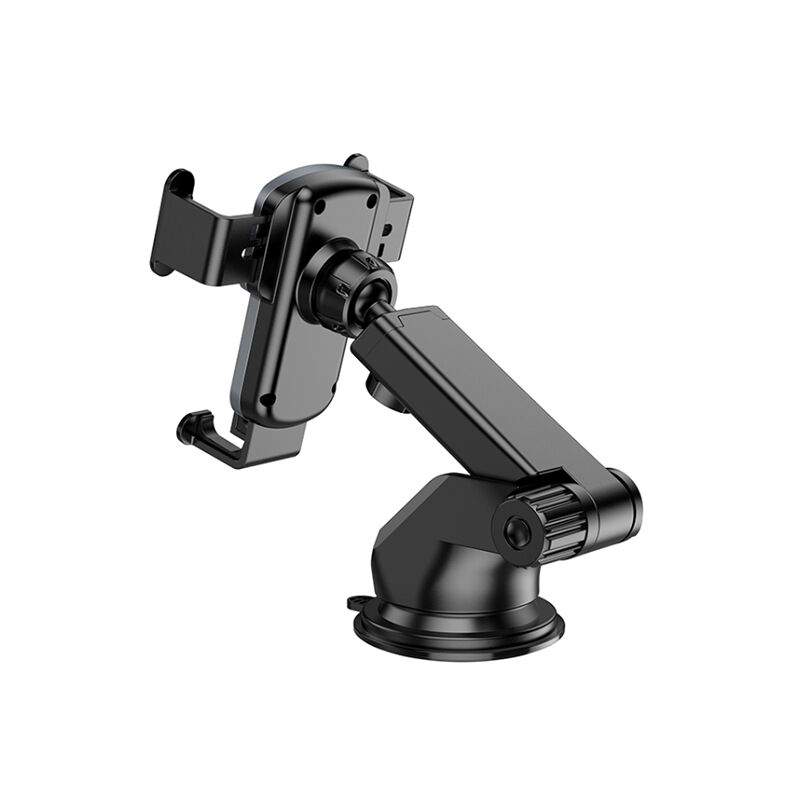 Hoco CA104 Telescopic Gravity Car Holder - Black Metal Grey