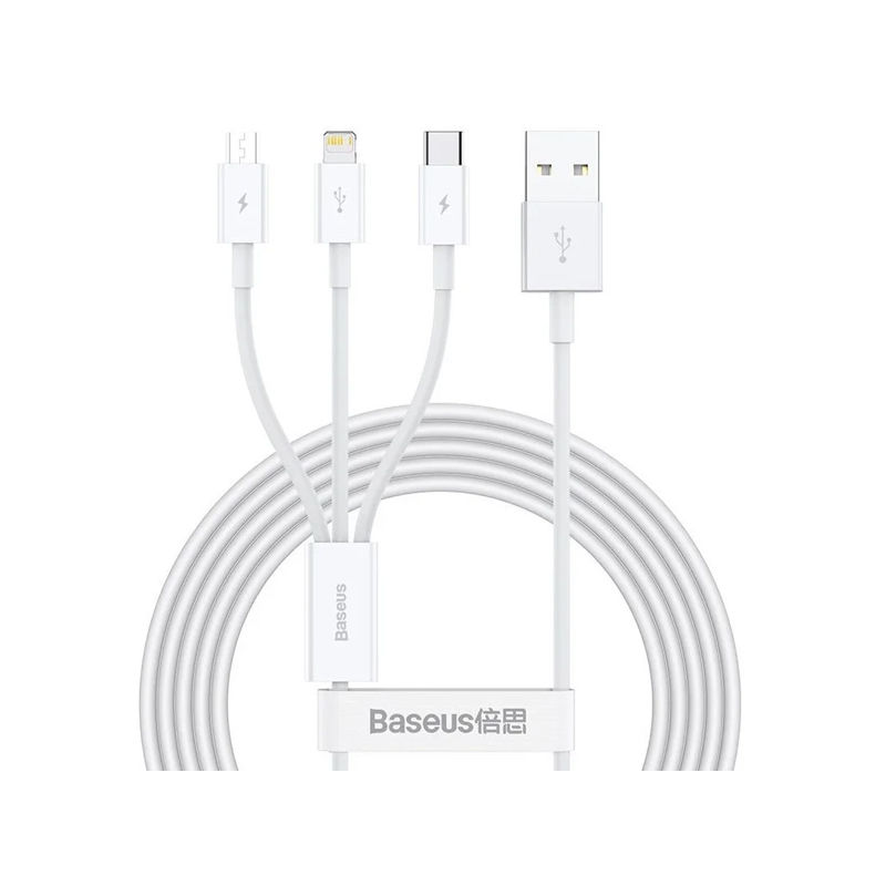 Baseus Superior Series 3 in 1 3.5A 1.5M Fast Charging Data Cable (CAMLTYS-02)