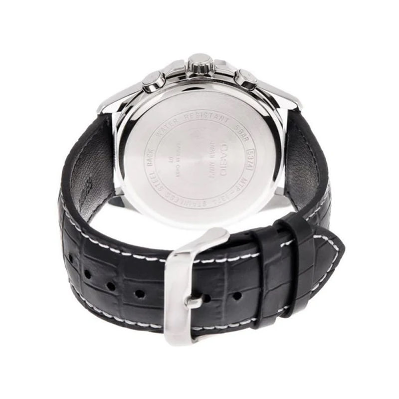 Casio MTP-1374L-1AVDF Enticer Multifunction Black Leather Belt Men's Watch