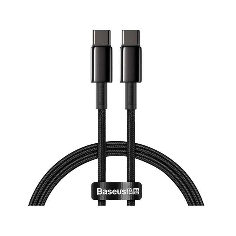 Baseus Tungsten Gold 100W 1m Type-C to Type-C Fast Charging Data Cable (CATWJ-01)