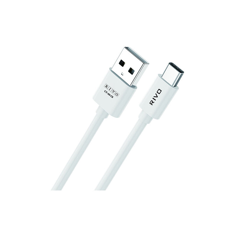 Rivo 18W USB to Type-C Fast Charging Data Cable (CT-101 CS) - White