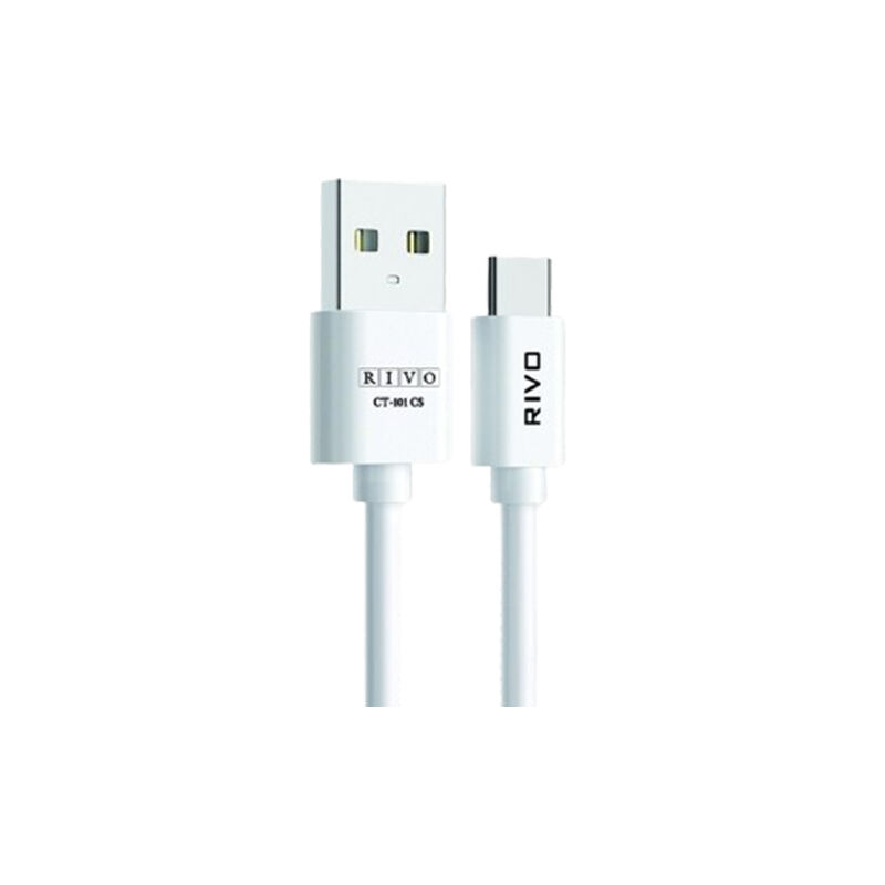 Rivo 18W USB to Type-C Fast Charging Data Cable (CT-101 CS) - White