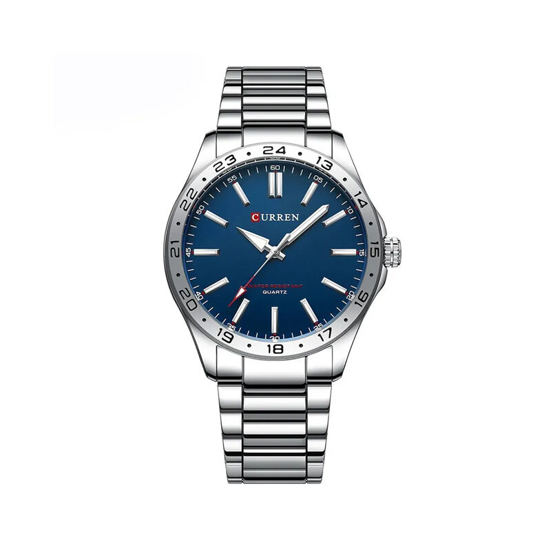 Curren 8452 Luxury Stainless Steel Men’s Watch – Silver & Blue