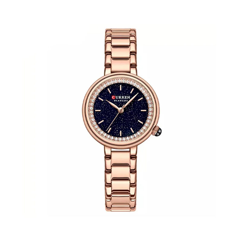 Curren 9089 Trendy Quartz Stainless Steel Women’s Watch – Rose Gold & Black