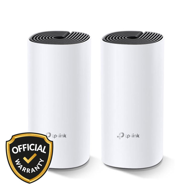 TP-Link Deco M4 (2 Pack) AC1200 Gigabit Dual Band Whole Home Mesh Wi-Fi System Router – White