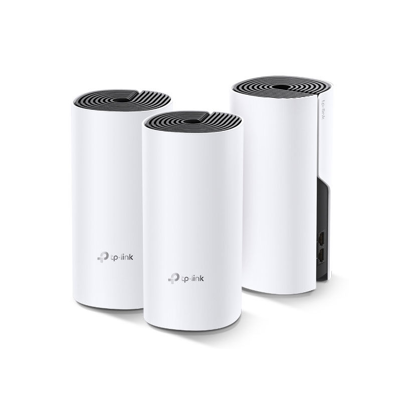 TP-Link Deco M4 (3 Pack) AC1200 Gigabit Dual Band Whole Home Mesh Wi-Fi System Router – White