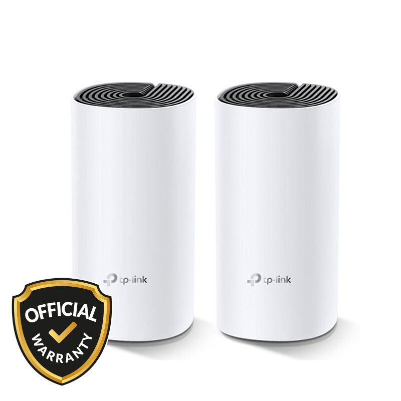 TP-Link Deco E4 (2 Pack) AC1200 Whole Home Mesh Wi-Fi System Dual-Band Router – White