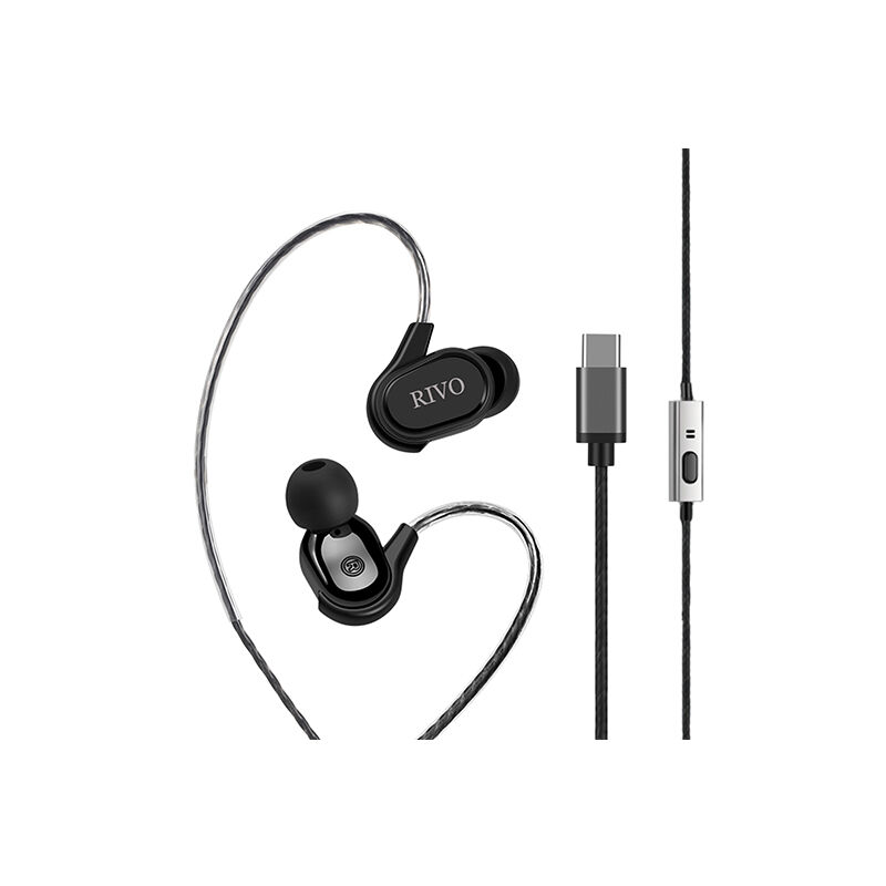 Rivo ES-102 Type-C Wired Earphone - Black