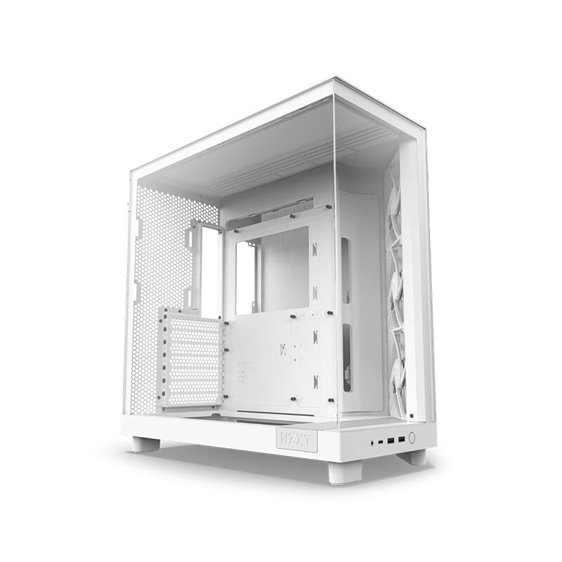 NZXT H6 Flow Compact Dual Chamber ATX Mid Tower Airflow Desktop Casing (CC-H61FW-01)