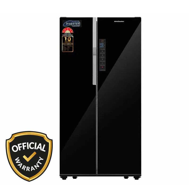 Kelvinator 590L Inverter Side by Side Glass Door No Frost Refrigerator (KHV-590NFSBS2DBG)