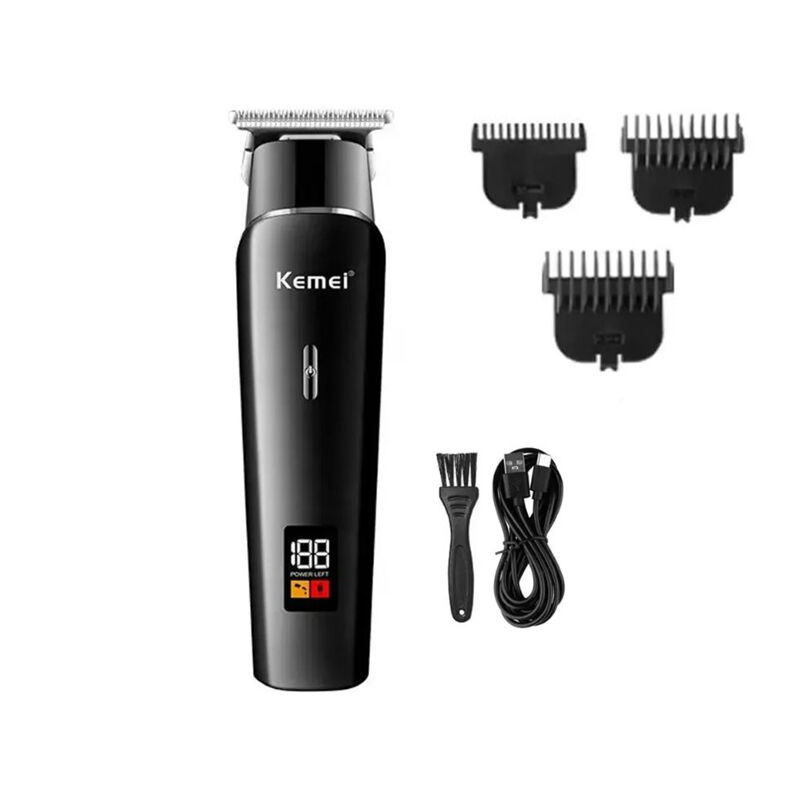 Kemei KM-1113 Hair Clipper and Beard Trimmer for Men - Black