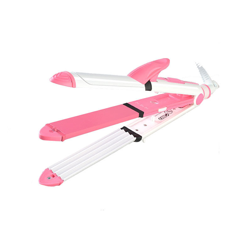 Kemei KM-1213 3 in 1 Hair Straightener and Hair Curler