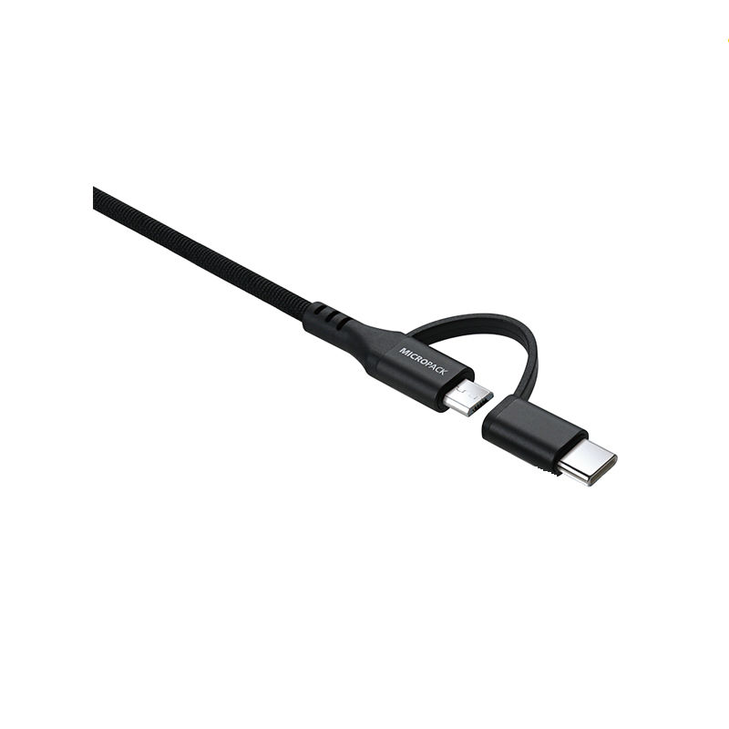 Micropack MC-AC13 Black Luxury Micro USB | Type-C Premium Cable